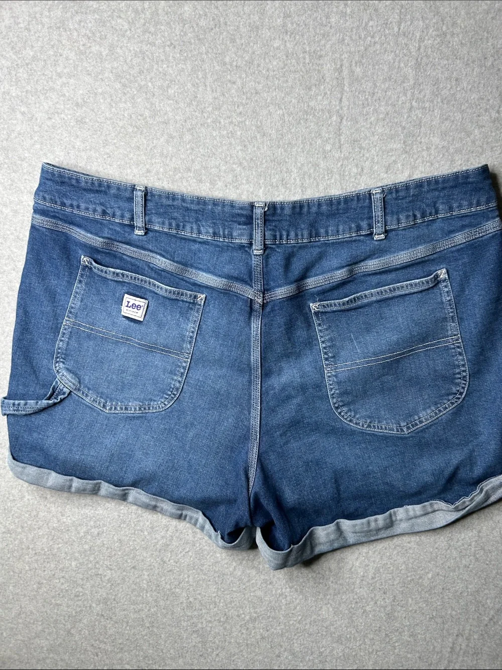 Lee Women's Dark Blue Denim Cuffed Jean Shorts